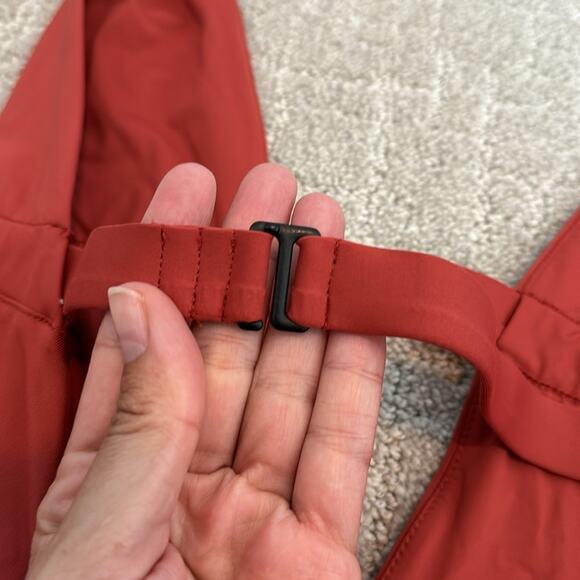 Tavik “Emme” halter one piece rust red dusty plunge v neck high cut cheeky - Picture 8 of 10